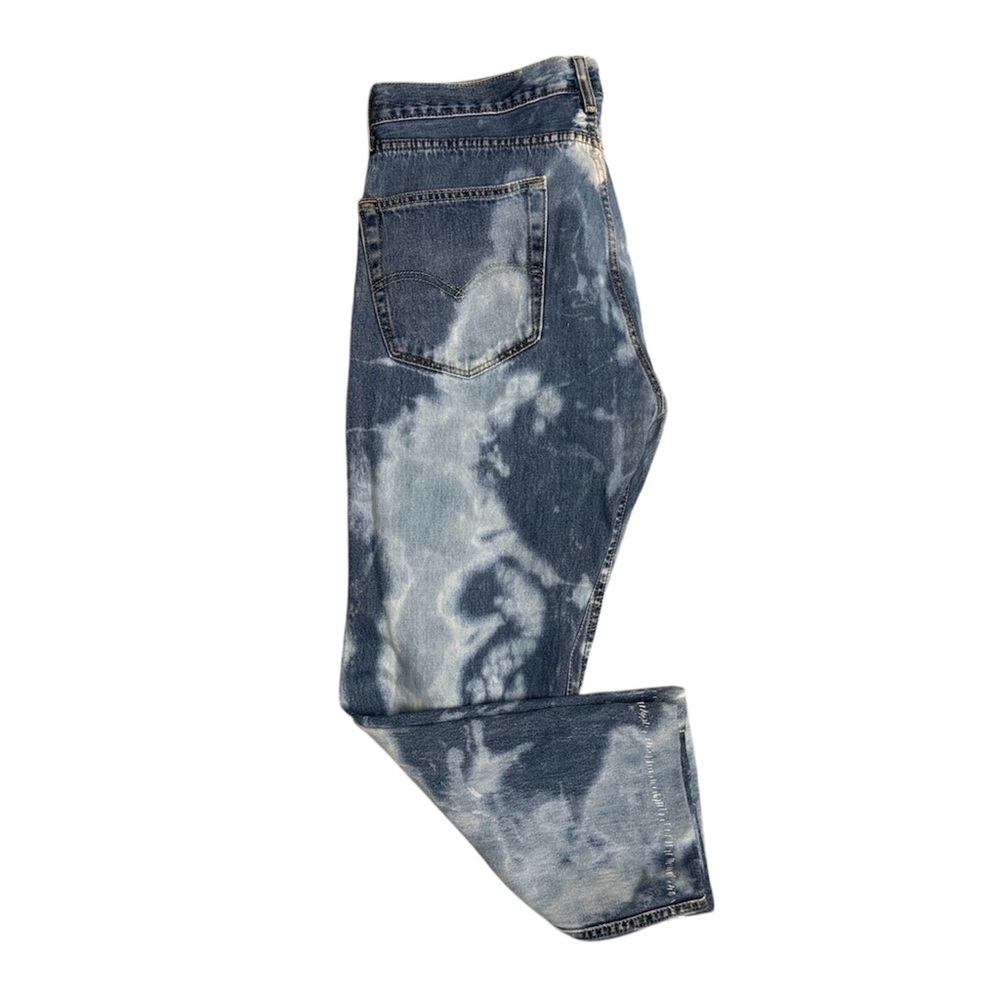 Y2K LEVIS 505 Bleached / Acid Wash Denim Jeans - Reworked / Upcycled Art Pants